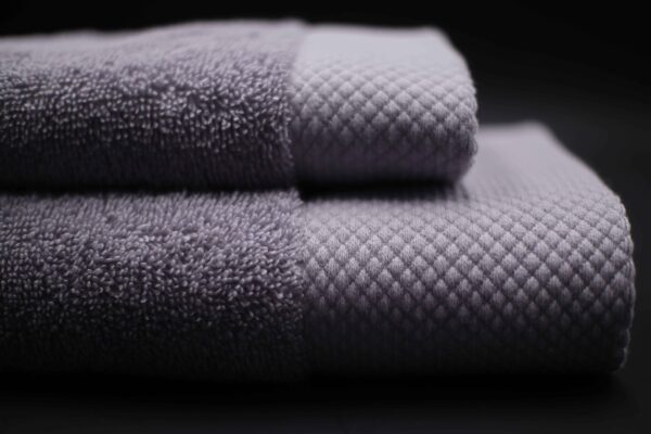 Grey platinum satin square scarf - Dobby Collection