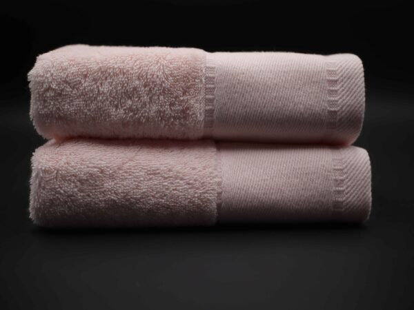 Pink striped towel - 100% cotton - Dobby Collection