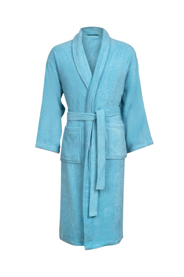 Blue Shawl Collar Terry Bathrobe (CNFIBO) – Premium Hotel Collection!
