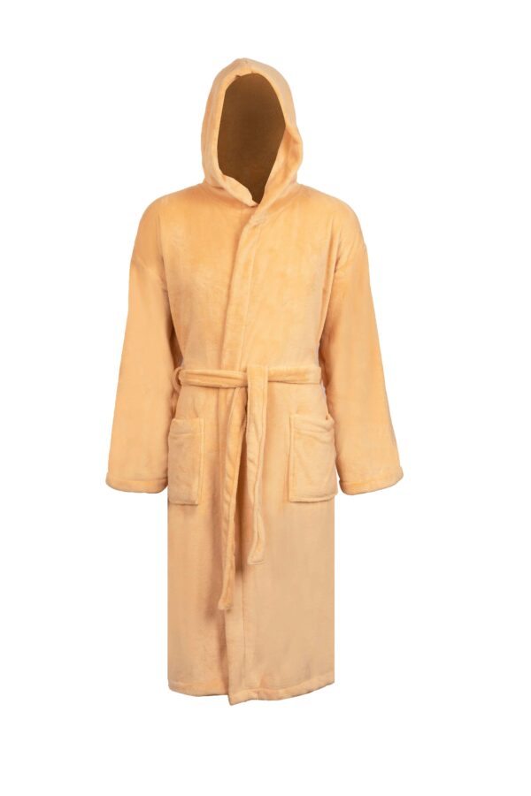 Yellow Coral Fleece Hooded Hat | Soft Microfiber Hair Drying Towel for Hotels & Spas