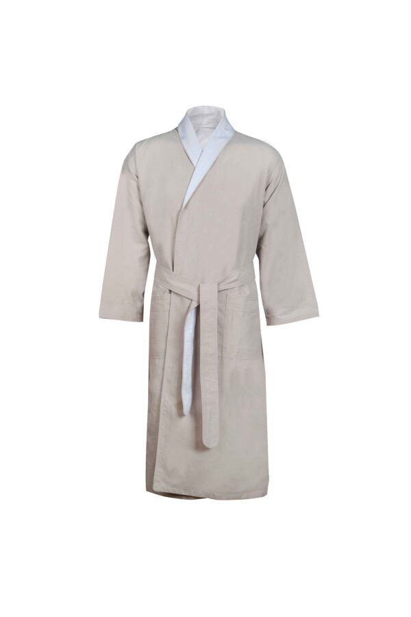 Light Camel Shawl Collar Robe (CNFIBO) – Silky Smooth Comfort!