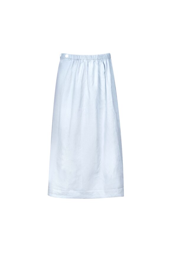 Blue Small Grid Waffle Bath Skirt (CNFIBO) – Textured Comfort & Style!