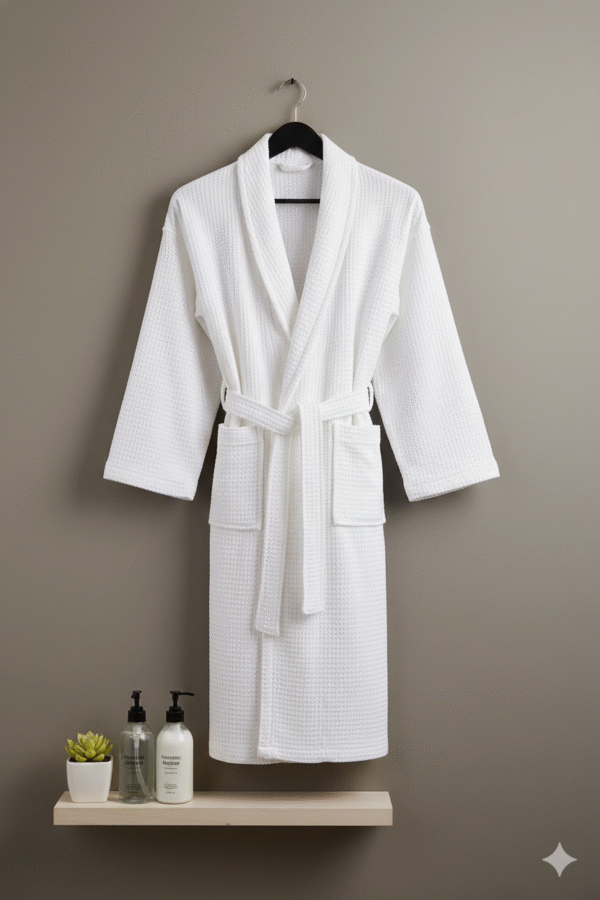 Regular Shawl Collar Cut Velvet Bathrobe (CNFIBO) – Timeless Textured Elegance!